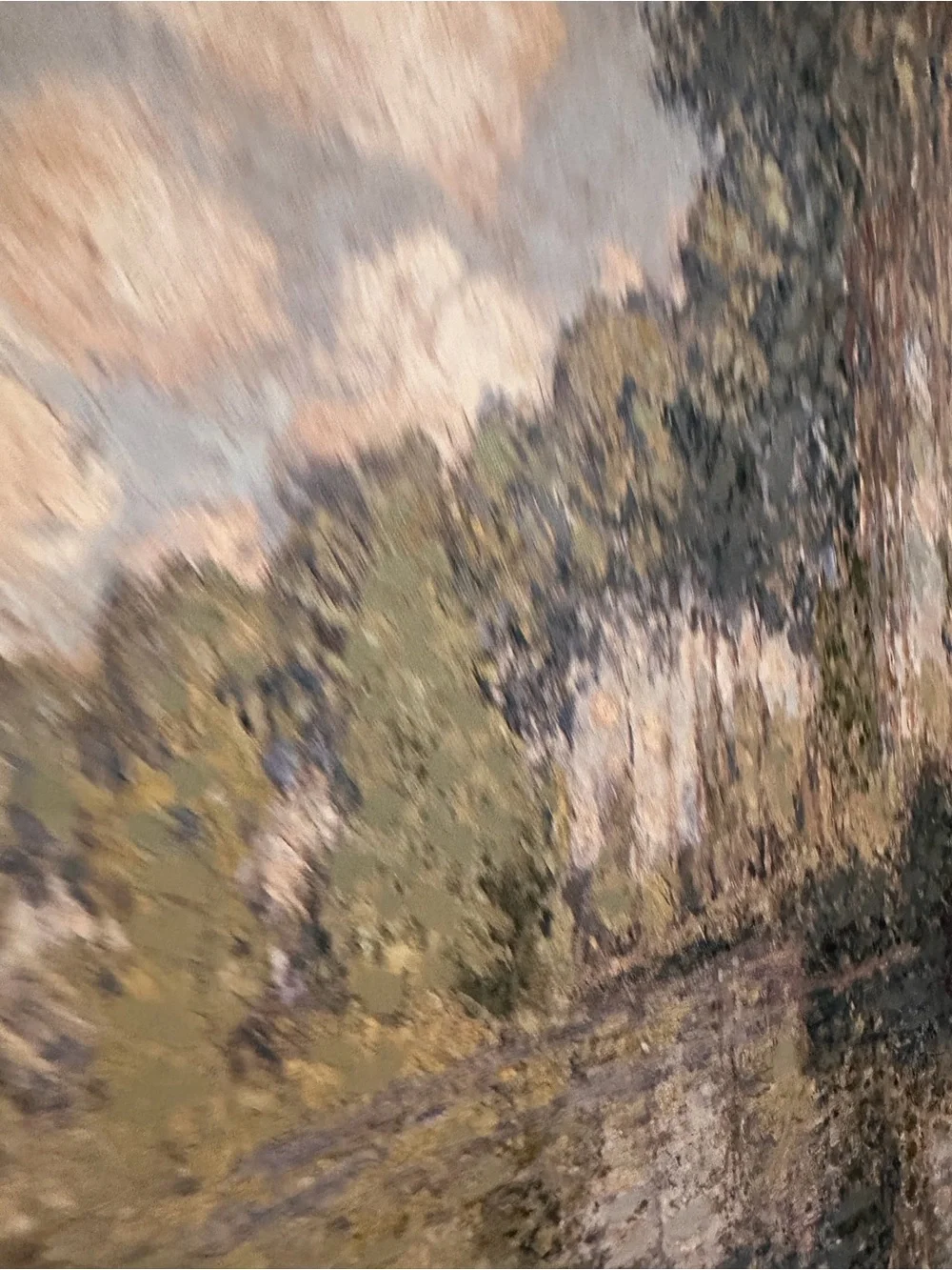 16x20” Poplars on the Epte by Claude Monet with ornate gold frame
